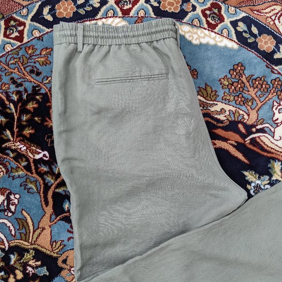 Linen Elastic Drawstring Waist Chino Pants (Purchased in the Netherlands🇳🇱) - Picture 7 of 9